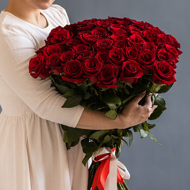 Роза 70 см бордовая 51 шт  2
